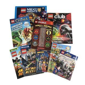 Lot of 9 LEGO Kids Boys Books Magazines Early Reading